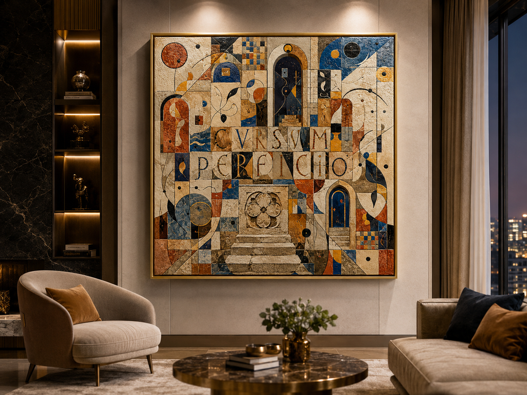Impact — gold floating frame mockup