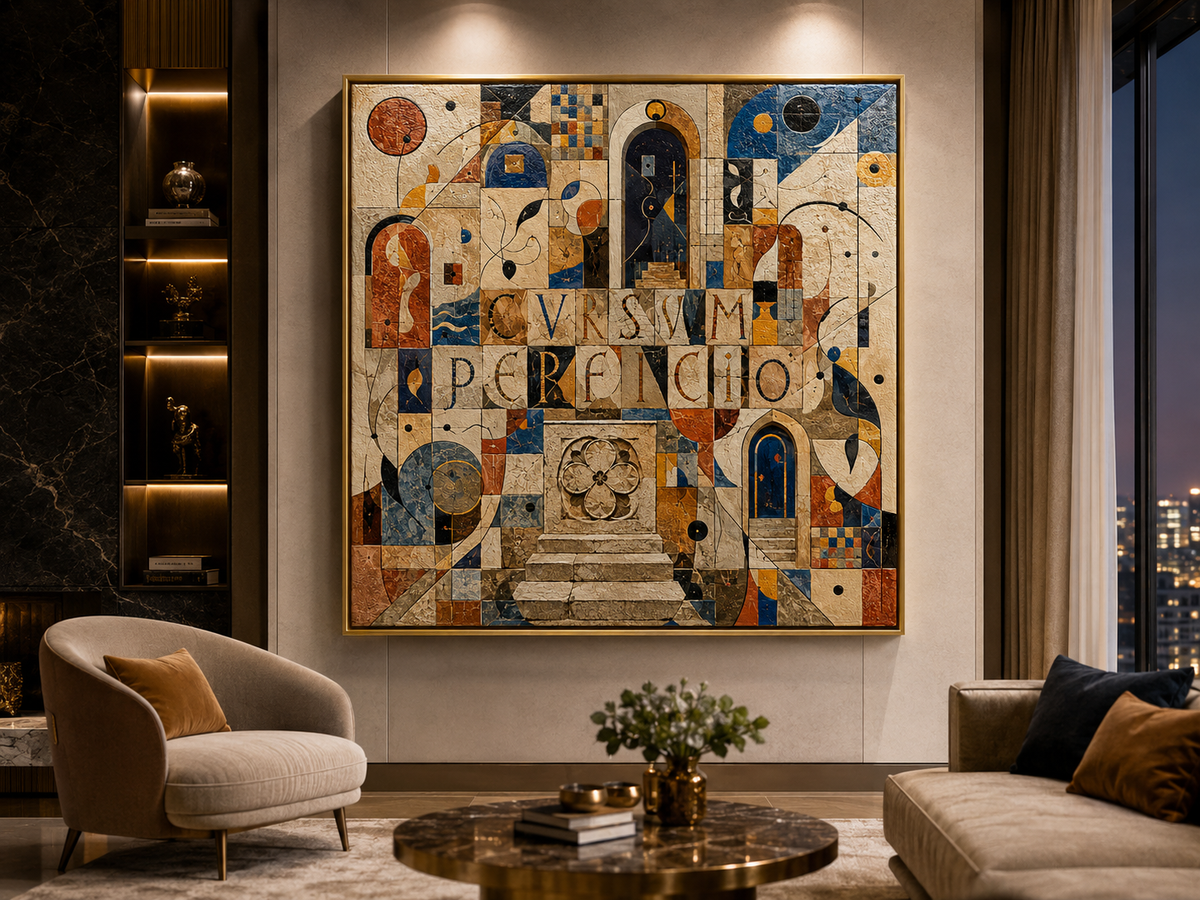 Impact — gold floating frame mockup