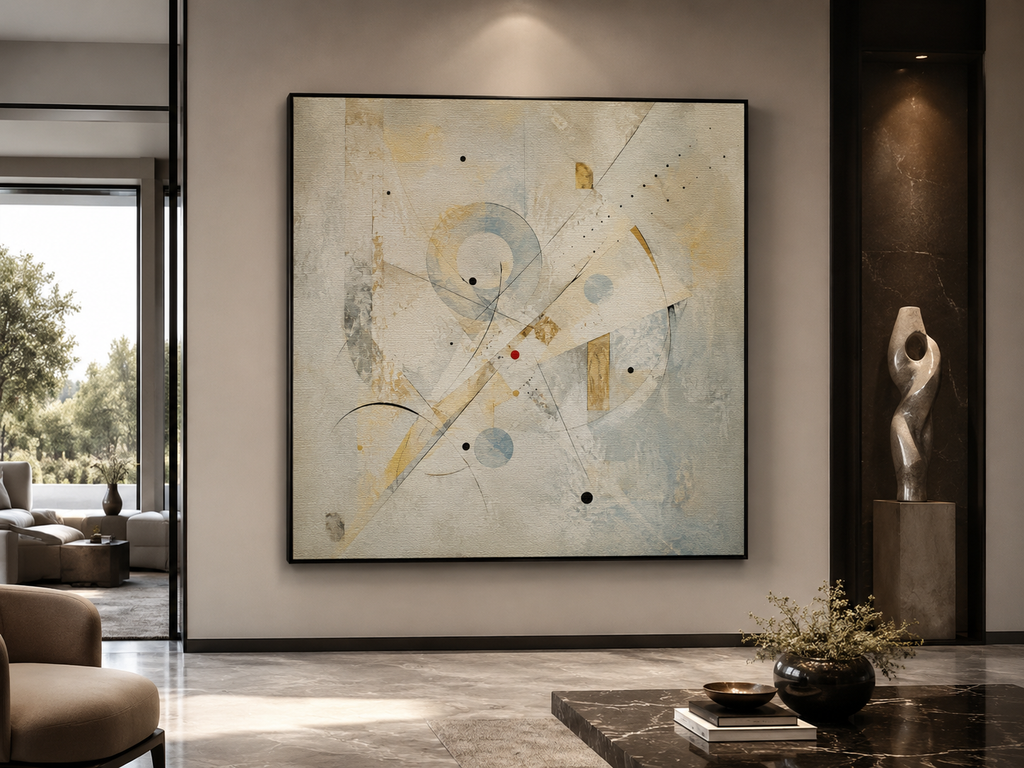 Whispered Resonance in Luminous White — black floating frame mockup