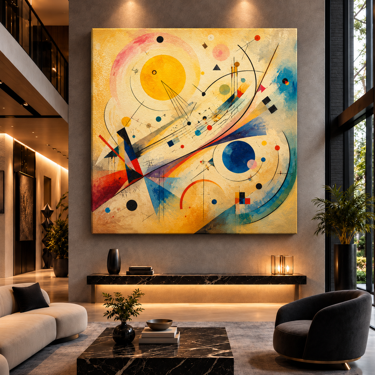 Awakening Orchestra at Sunrise — unframed mirror-wrap stretched canvas mockup