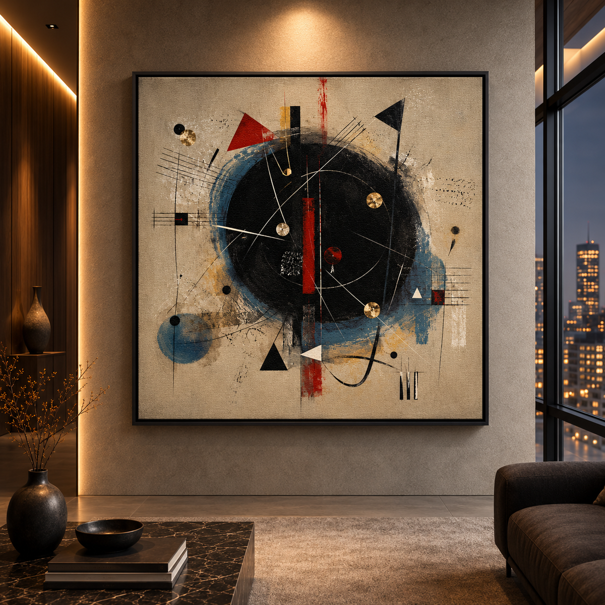 Black Rhythm Sudden Percussion — black floating frame mockup