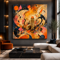 Superposition — unframed mirror-wrap stretched canvas mockup