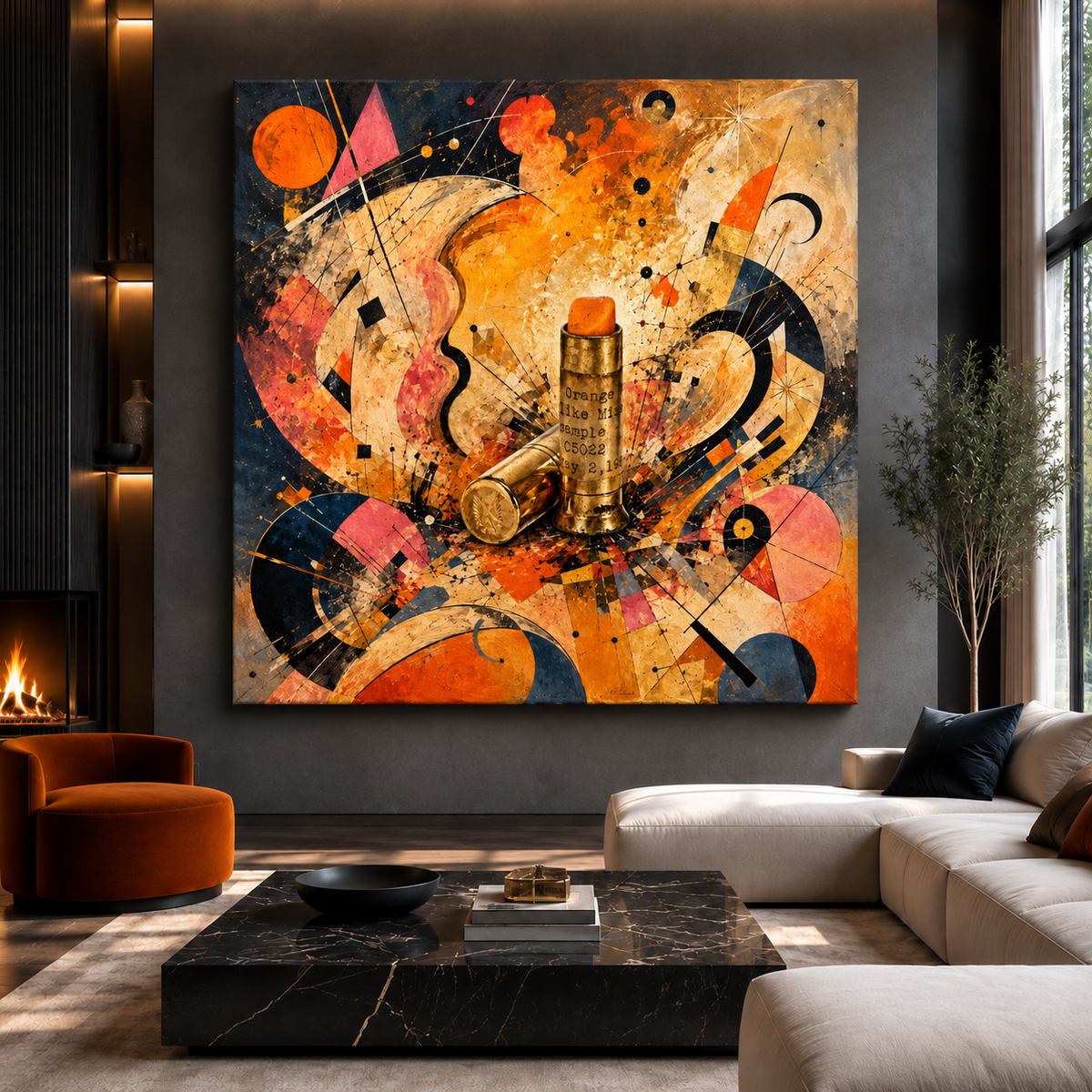 Superposition — unframed mirror-wrap stretched canvas mockup