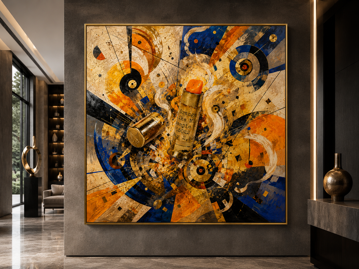 Bullseye — gold floating frame mockup