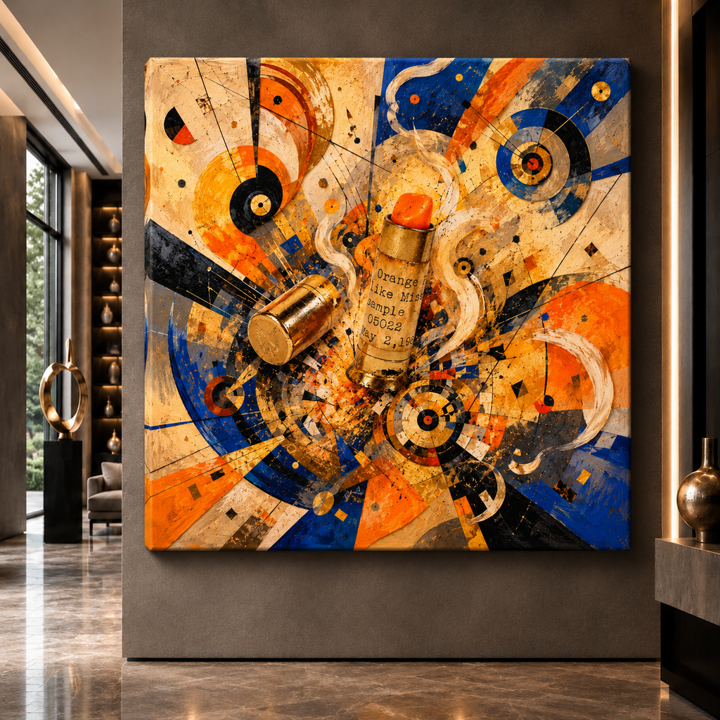 Bullseye — unframed mirror-wrap stretched canvas mockup