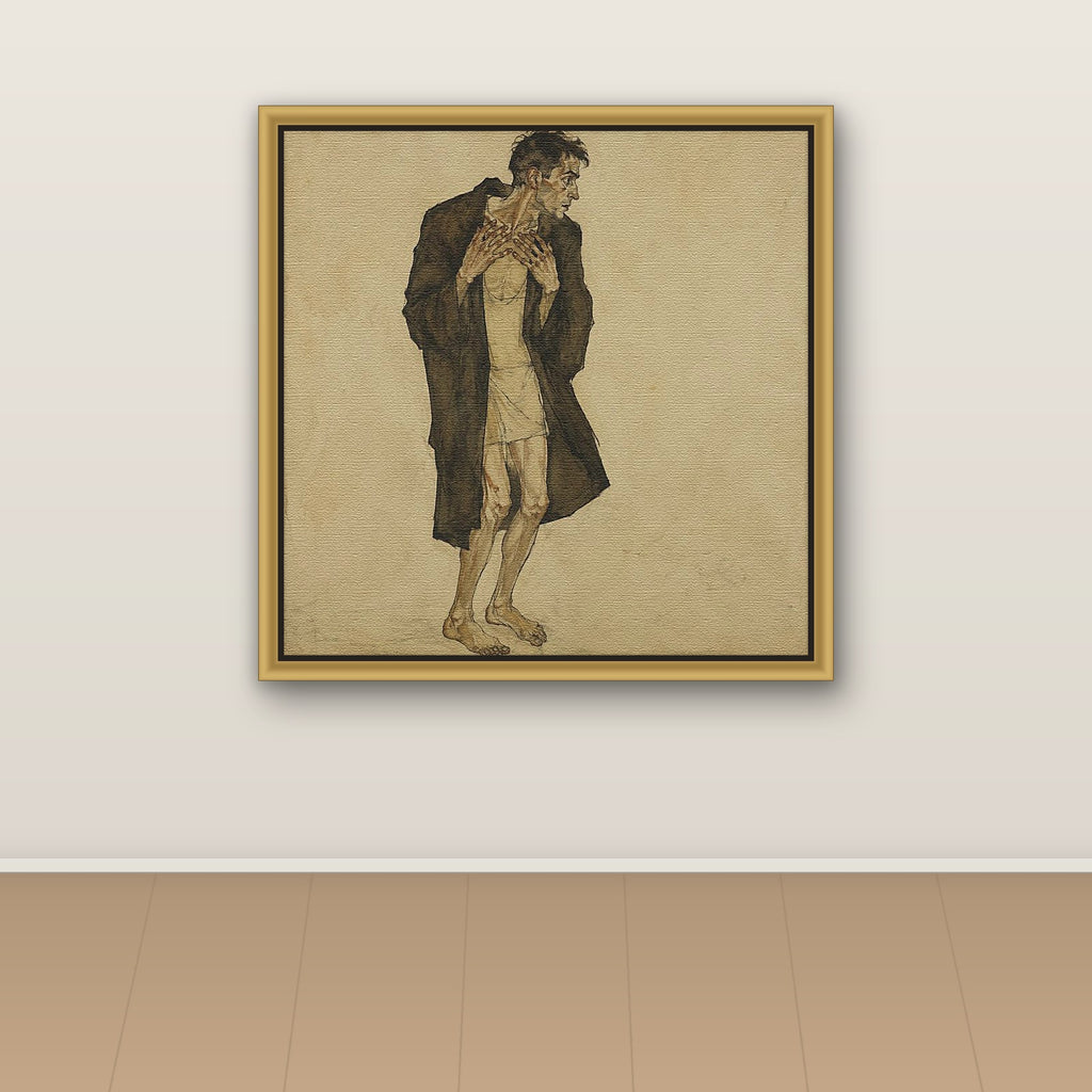 Barefoot Man in Anxious Profile
