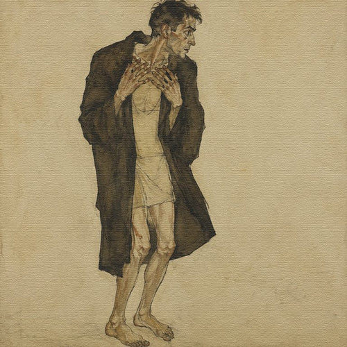 Barefoot Man in Anxious Profile