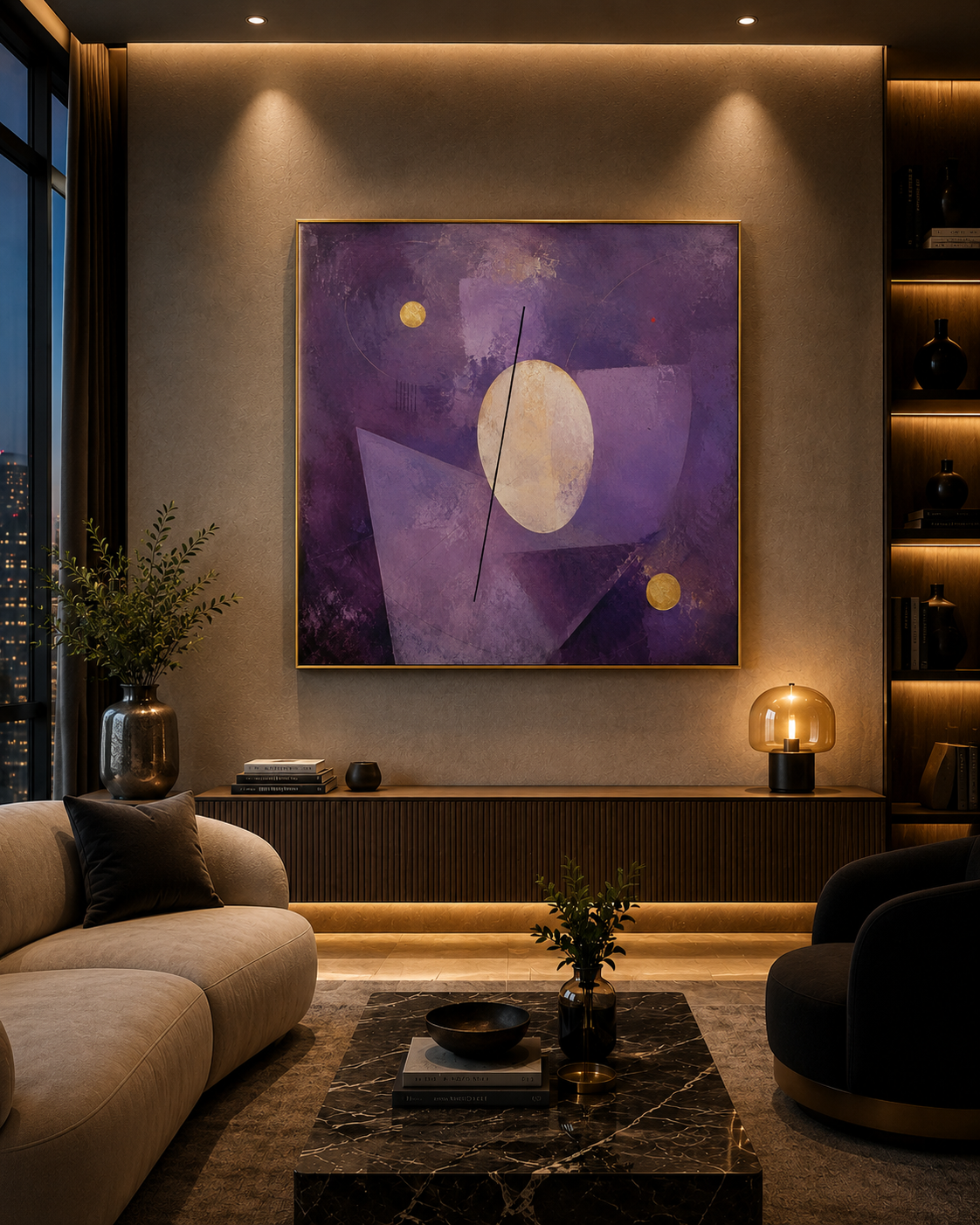 Violet Silence in Gold and Ivory