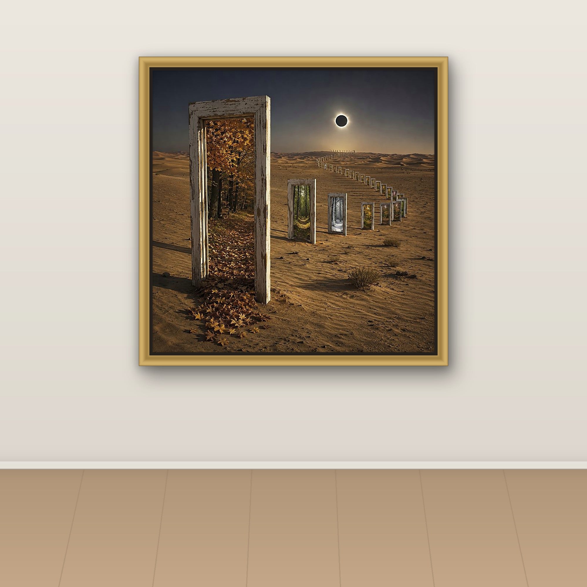 Desert doors toward the black eclipse