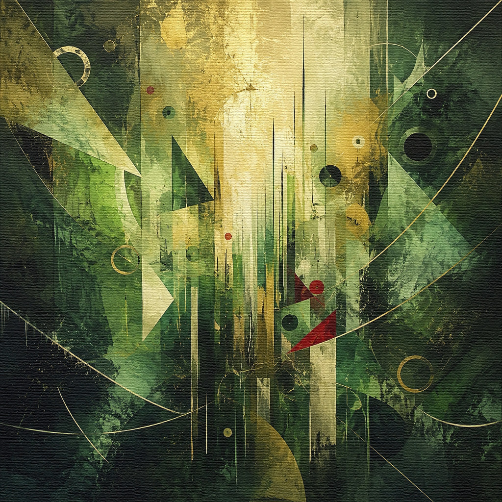 Emerald Ascension Through Golden Air