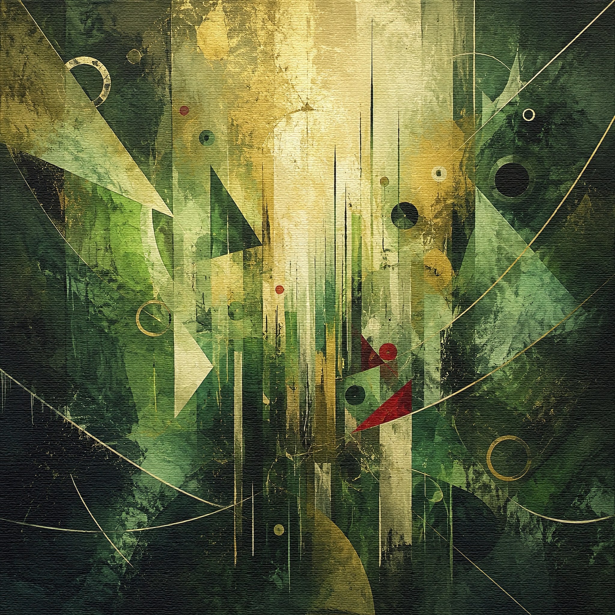 Emerald Ascension Through Golden Air