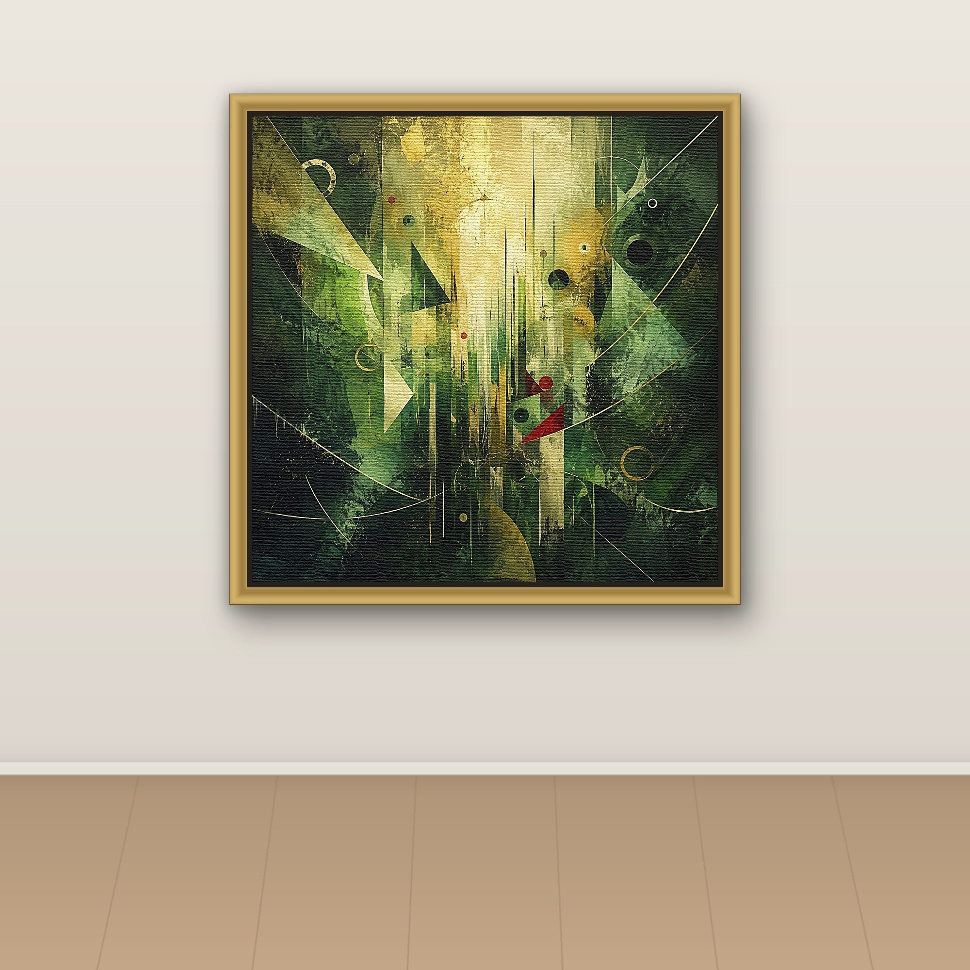 Emerald Ascension Through Golden Air