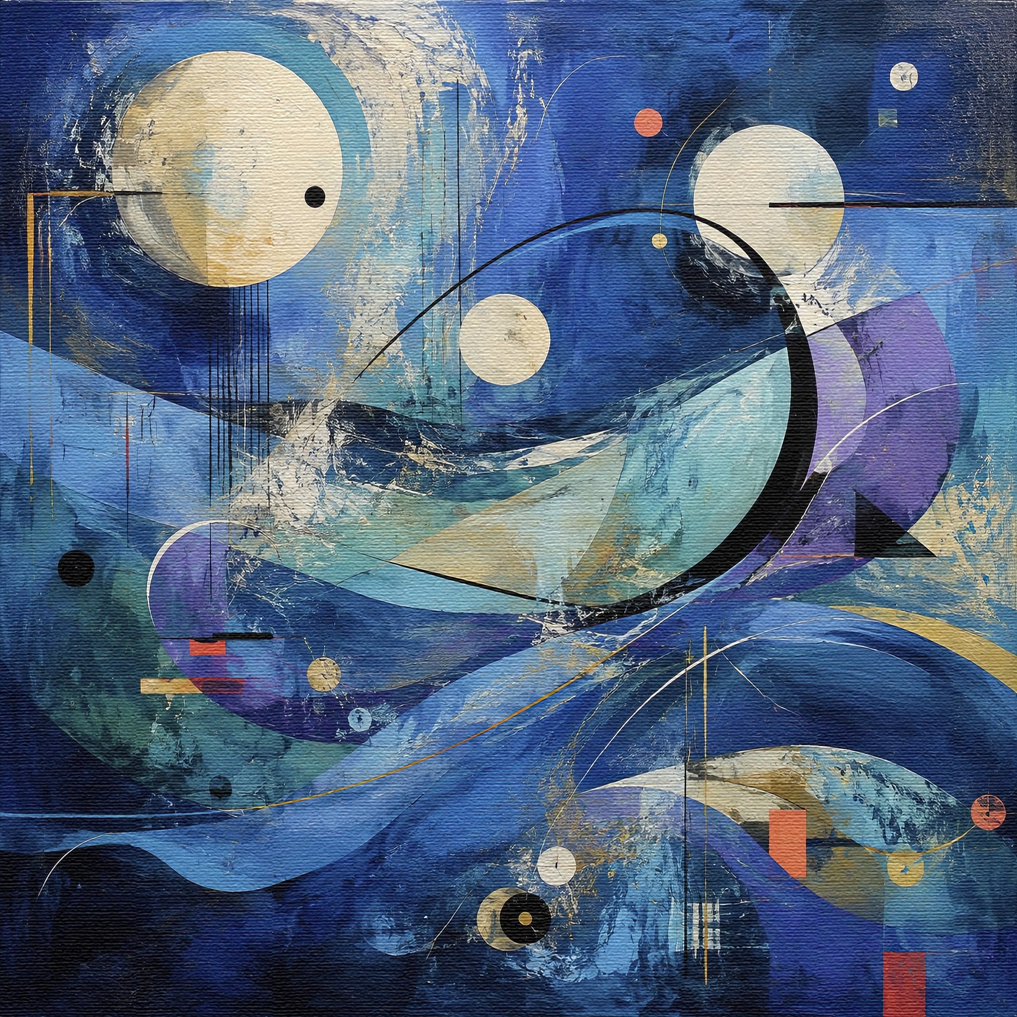 Oceanic Hymn in Blue and Gold