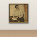 Poet poised over a blank page