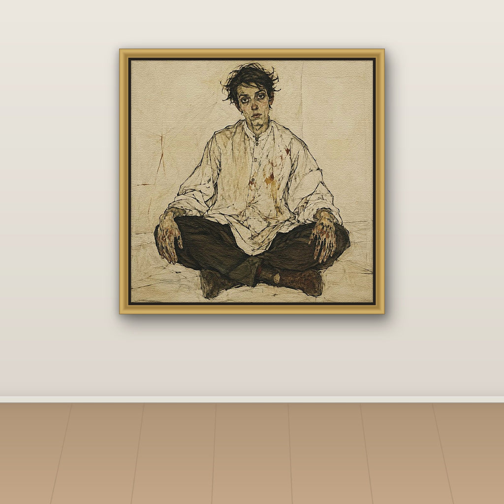 Seated Artist, Hollow Gaze