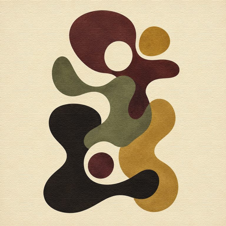 Serene biomorphic rhythm in paper