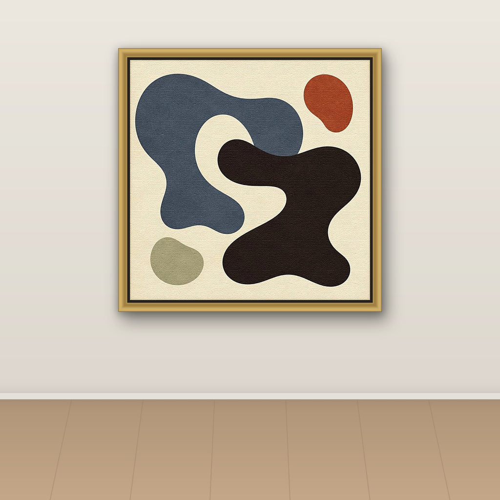 Serene interlocking forms in warm balance