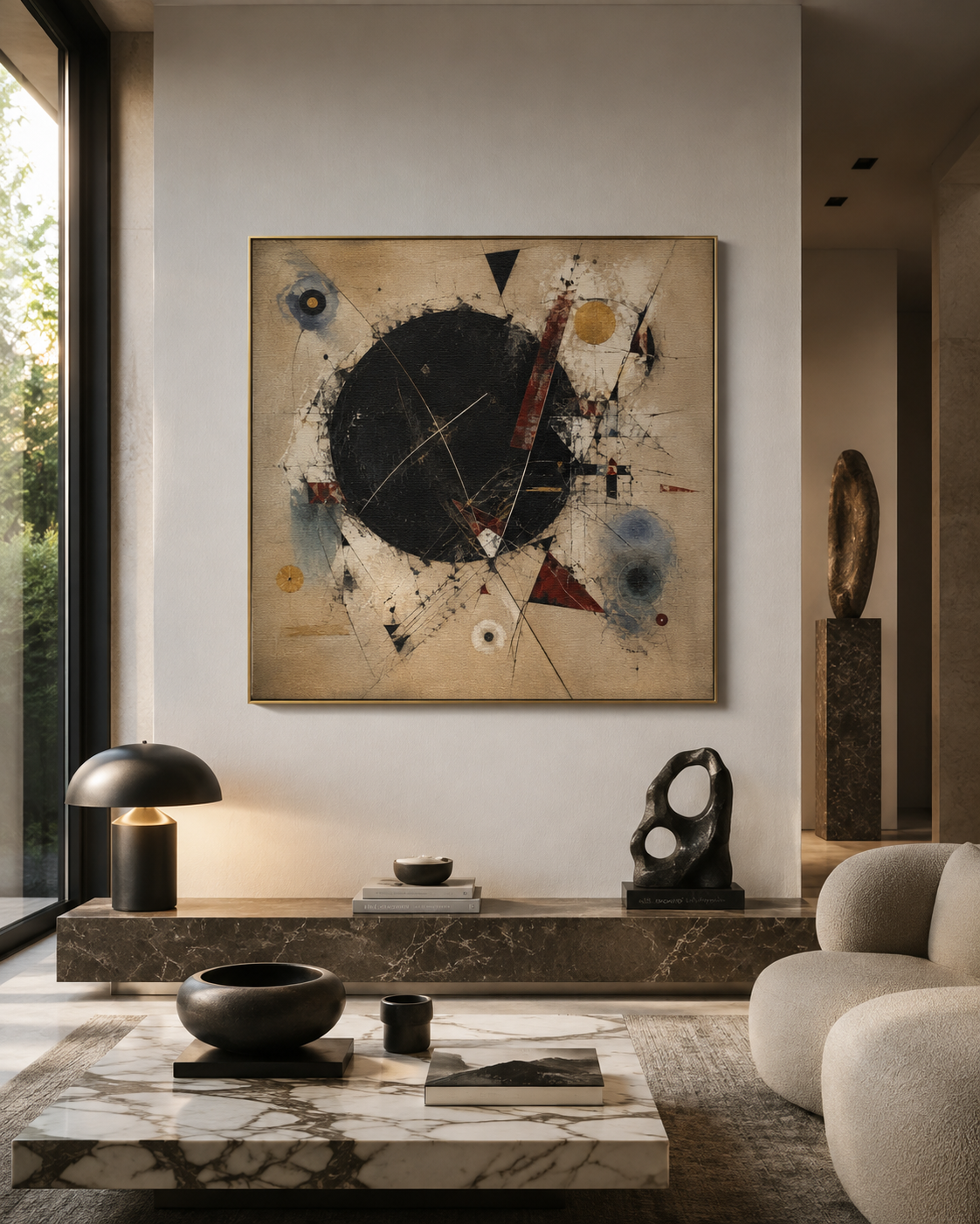 Black Rhythm in Linen and Gold