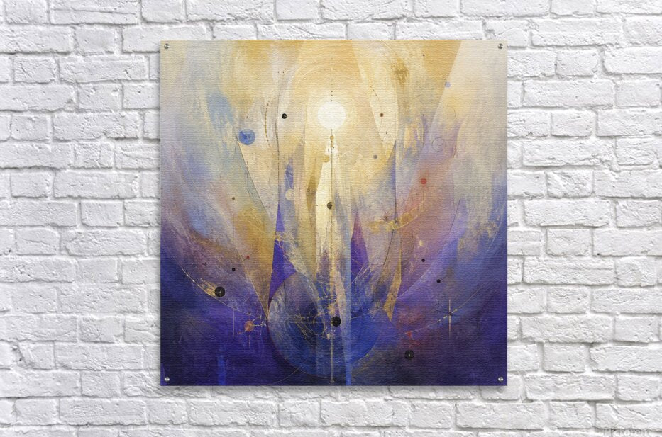 Ivory-Gold Ascent Through Violet Light