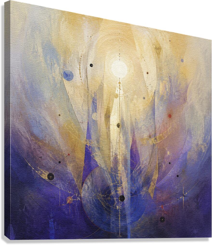 Ivory-Gold Ascent Through Violet Light