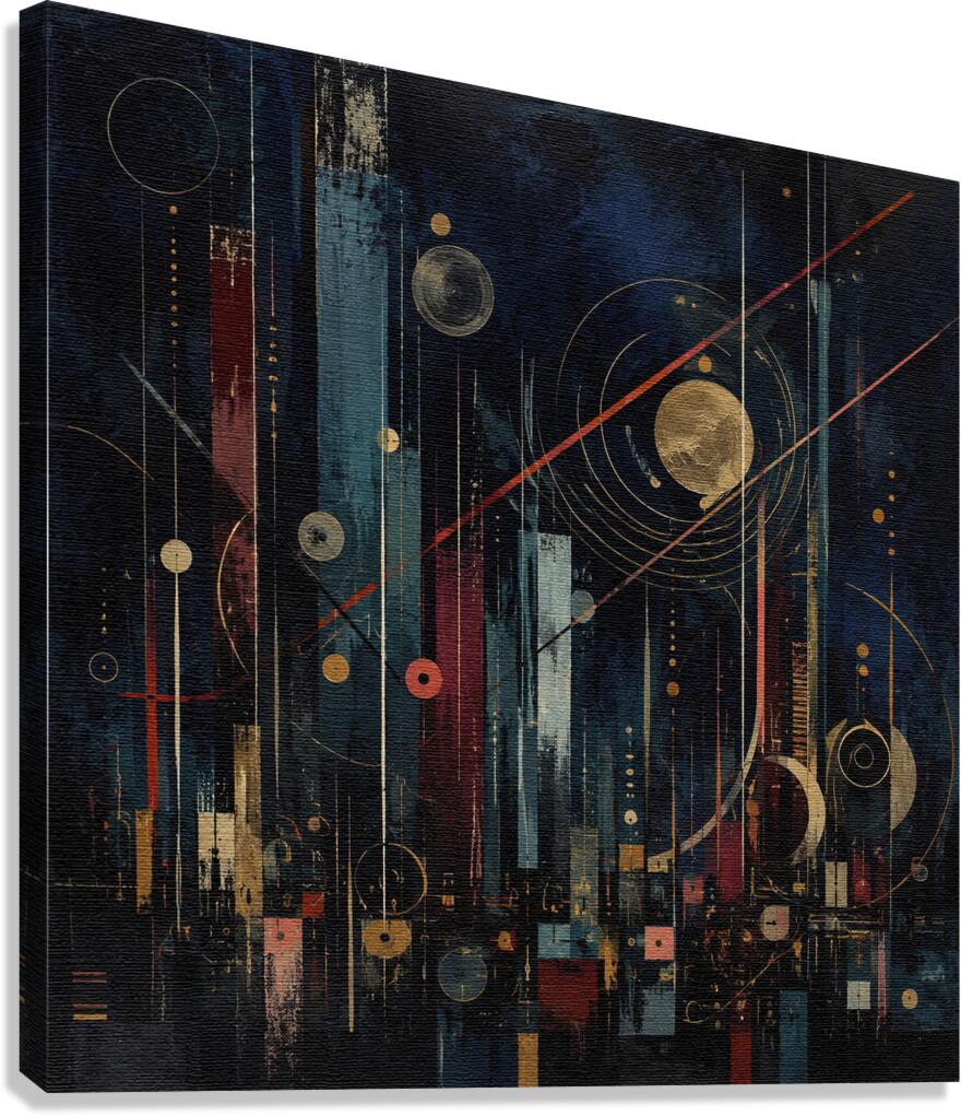 Nocturnal city in teal and gold