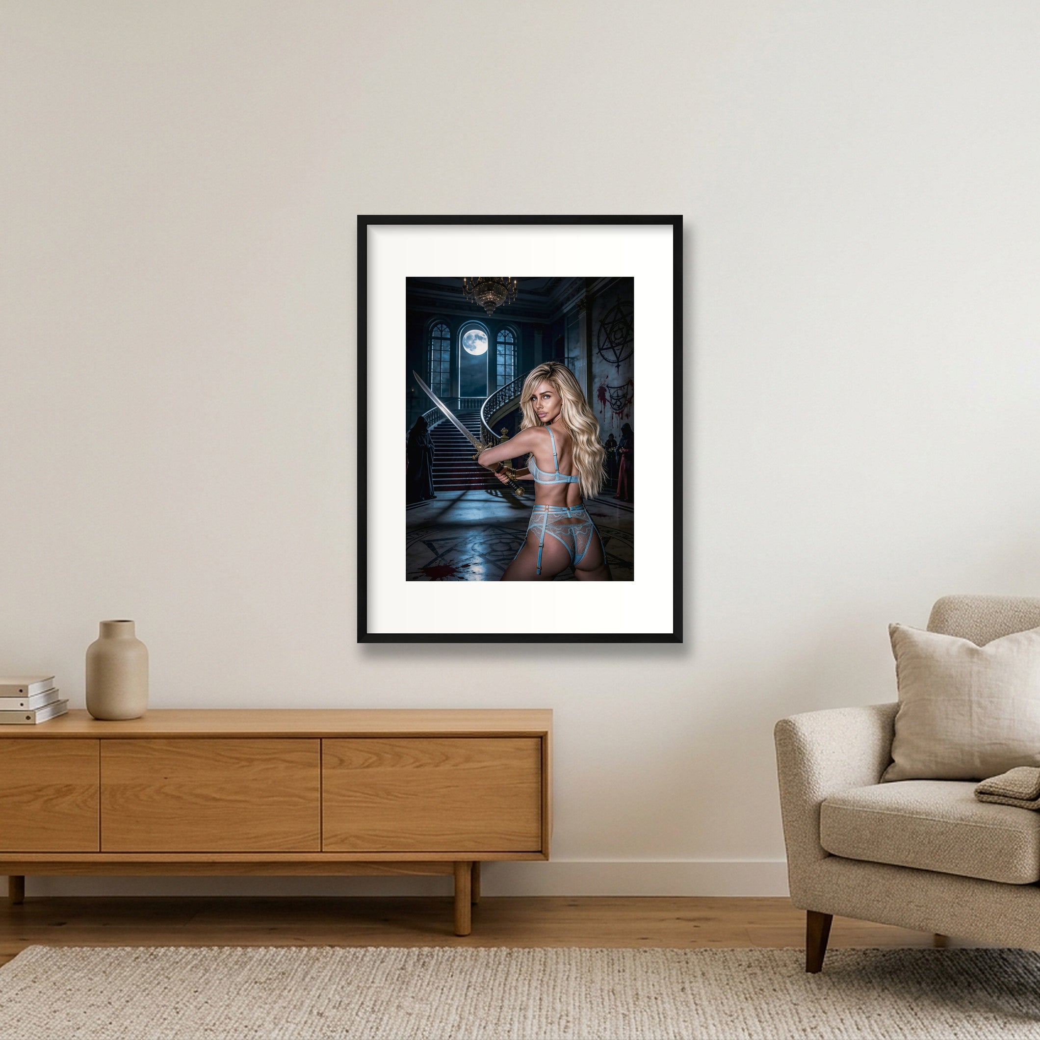 Red Magick-The Ritual — 60×80cm, 24×31" Black Frame