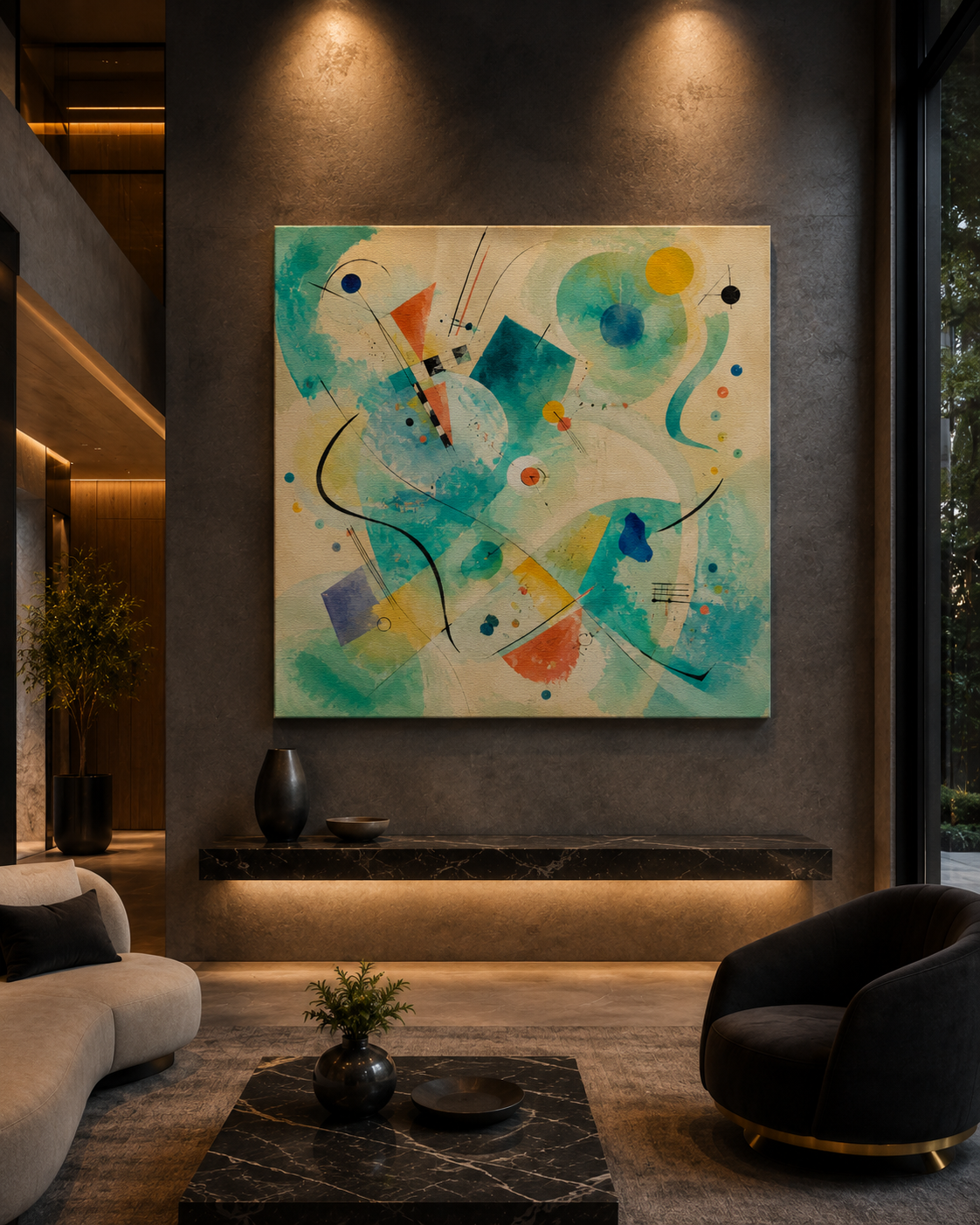 Turquoise Laughter in Motion