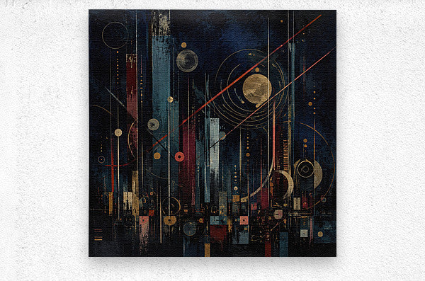 Nocturnal city in teal and gold