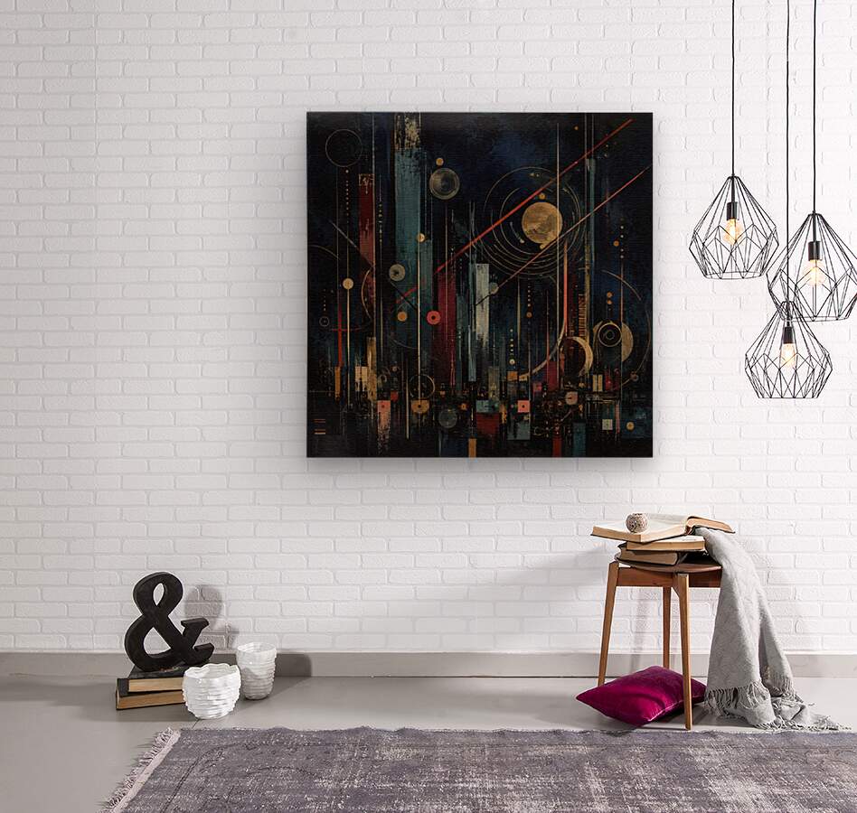 Nocturnal city in teal and gold